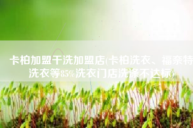 卡柏加盟干洗加盟店(卡柏洗衣、福奈特洗衣等85%洗衣门店洗涤不达标)