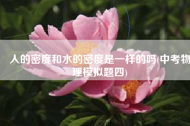 人的密度和水的密度是一样的吗(中考物理模拟题四)