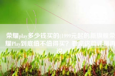 荣耀play多少钱买的(1999元起的新旗舰荣耀Play到底值不值得买？看完这篇评测再说)