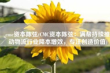 cmc资本陈弦(CMC资本陈弦：满帮持续推动物流行业降本增效，专注创造价值)
