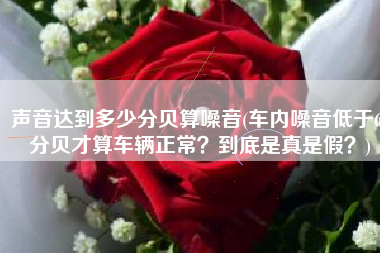 声音达到多少分贝算噪音(车内噪音低于60分贝才算车辆正常？到底是真是假？)