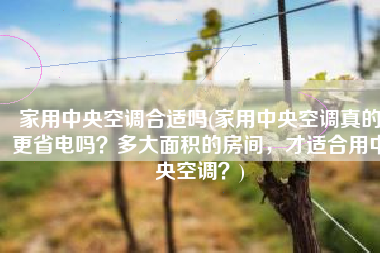 家用中央空调合适吗(家用中央空调真的更省电吗？多大面积的房间，才适合用中央空调？)