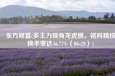 东方财富(多主力现身龙虎榜，铭科精技换手率达46.77%（06-28）)