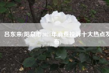 吕东来(阳泉市2021年消费投诉十大热点发布)