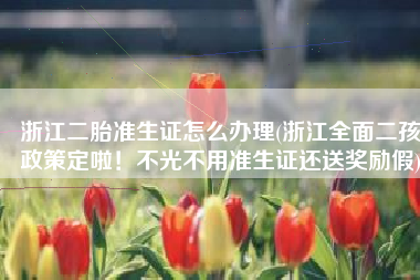 浙江二胎准生证怎么办理(浙江全面二孩政策定啦！不光不用准生证还送奖励假)