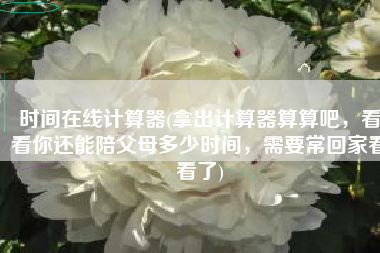 时间在线计算器(拿出计算器算算吧，看看你还能陪父母多少时间，需要常回家看看了)