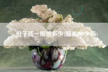 份子钱一般给多少(随礼200少吗)