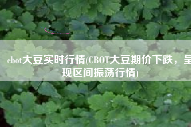 cbot大豆实时行情(CBOT大豆期价下跌，呈现区间振荡行情)
