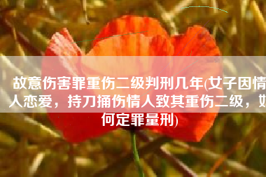 故意伤害罪重伤二级判刑几年(女子因情人恋爱，持刀捅伤情人致其重伤二级，如何定罪量刑)