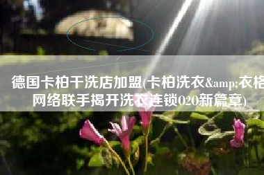 德国卡柏干洗店加盟(卡柏洗衣&衣格网络联手揭开洗衣连锁O2O新篇章)
