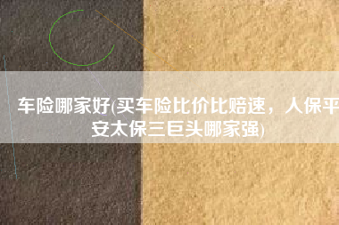 车险哪家好(买车险比价比赔速，人保平安太保三巨头哪家强)
