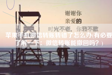 苹果手机微信转账转错了怎么办(有必要了解一下：微信转账能撤回吗？)