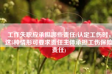 工作失职应承担哪些责任(认定工伤时，这5种情形可要求责任主体承担工伤保险责任)
