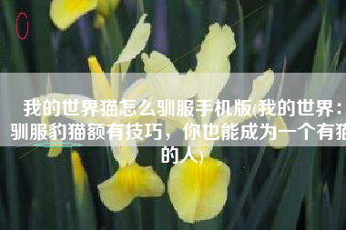 我的世界猫怎么驯服手机版(我的世界：驯服豹猫额有技巧，你也能成为一个有猫的人)