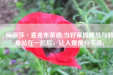 梅丽莎·麦克布莱德(当好莱坞演员与替身站在一起后，让人傻傻分不清)