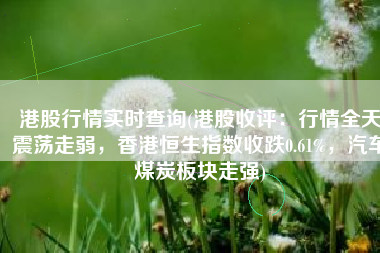 港股行情实时查询(港股收评：行情全天震荡走弱，香港恒生指数收跌0.61%，汽车煤炭板块走强)
