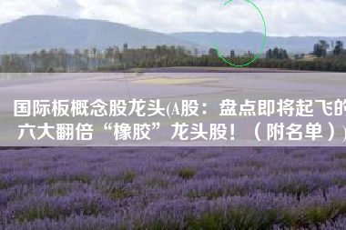 国际板概念股龙头(A股：盘点即将起飞的六大翻倍“橡胶”龙头股！（附名单）)