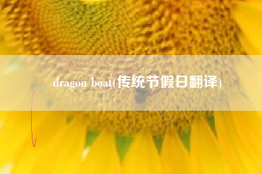 dragon boat(传统节假日翻译)