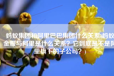 蚂蚁集团和阿里巴巴集团什么关系(蚂蚁金服与阿里是什么关系？它到底是不是阿里旗下的子公司？)