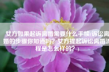 女方如果起诉离婚需要什么手续(诉讼离婚的步骤你知道吗？女方提起诉讼离婚流程是怎么样的？)