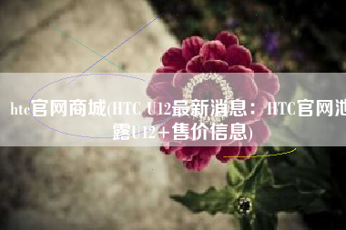htc官网商城(HTC U12最新消息：HTC官网泄露U12+售价信息)