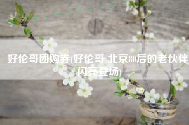 好伦哥团购券(好伦哥 北京80后的老伙伴 闪亮登场)