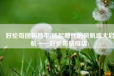 好伦哥团购昌平(扬起时代的风帆盛大启航——好伦哥航母店)