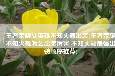 王者荣耀女英雄不知火舞出装(王者荣耀不知火舞怎么出装厉害 不知火舞最强出装顺序推荐)