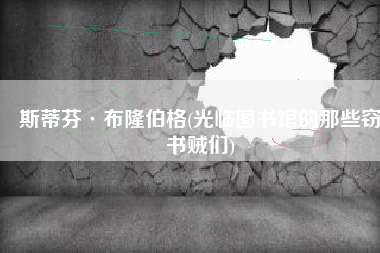 斯蒂芬·布隆伯格(光临图书馆的那些窃书贼们)