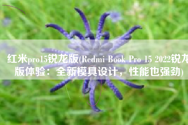 红米pro15锐龙版(Redmi Book Pro 15 2022锐龙版体验：全新模具设计，性能也强劲)