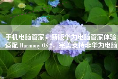 手机电脑管家pc(新版华为电脑管家体验：适配 Harmony OS 2，完美支持非华为电脑)