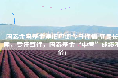 国泰金马基金净值查询今日行情(立足长期，专注笃行，国泰基金“中考”成绩不俗)