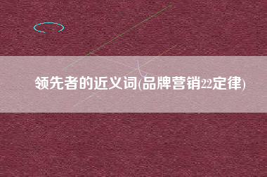 领先者的近义词(品牌营销22定律)