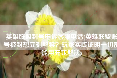 英雄联盟封号申诉客服电话(英雄联盟账号被封想立刻解禁？玩家实践证明一切都能用充钱解决)