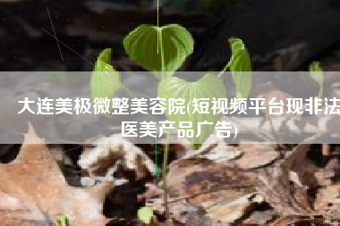 大连美极微整美容院(短视频平台现非法医美产品广告)