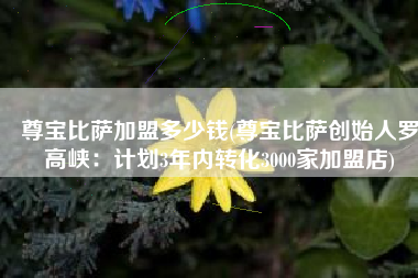 尊宝比萨加盟多少钱(尊宝比萨创始人罗高峡：计划3年内转化3000家加盟店)