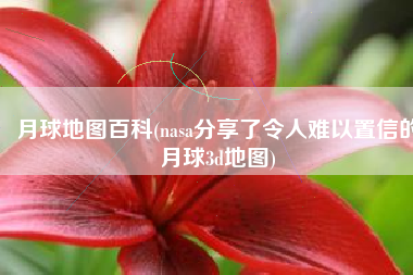 月球地图百科(nasa分享了令人难以置信的月球3d地图)