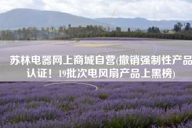 苏林电器网上商城自营(撤销强制性产品认证！19批次电风扇产品上黑榜)