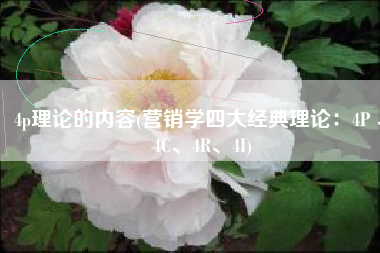 4p理论的内容(营销学四大经典理论：4P 、 4C、4R、4I)