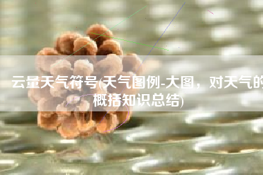 云量天气符号(天气图例-大图，对天气的概括知识总结)