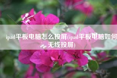 ipad平板电脑怎么投屏(ipad平板电脑如何无线投屏)