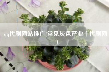 qq代刷网站推广(常见灰色产业「代刷网」)
