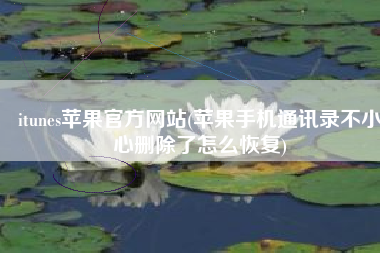 itunes苹果官方网站(苹果手机通讯录不小心删除了怎么恢复)