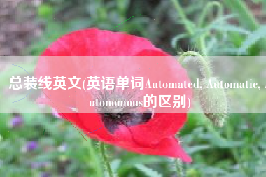 总装线英文(英语单词Automated, Automatic, Autonomous的区别)