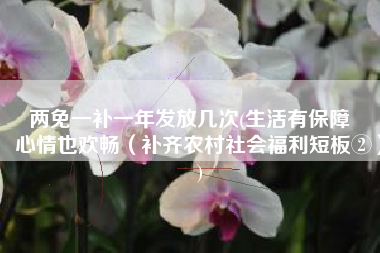 两免一补一年发放几次(生活有保障  心情也欢畅（补齐农村社会福利短板②）)