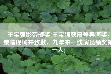 王宝强影帝颁奖(王宝强获最差导演奖，亲临现场并致歉，九年来一线演员领奖第一人)