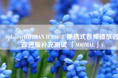 rplayer(HIFIMAN HM901R 便携式音频播放器改进版补充测试 「SOOMAL」)
