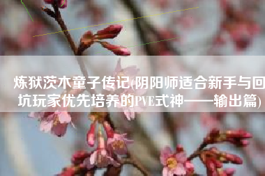 炼狱茨木童子传记(阴阳师适合新手与回坑玩家优先培养的PVE式神——输出篇)