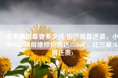 小米换屏幕要多少钱(国产屏幕逆袭，小米MIX4换屏维修价高达1550元，比三星2K屏还贵)