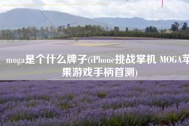 moga是个什么牌子(iPhone挑战掌机 MOGA苹果游戏手柄首测)